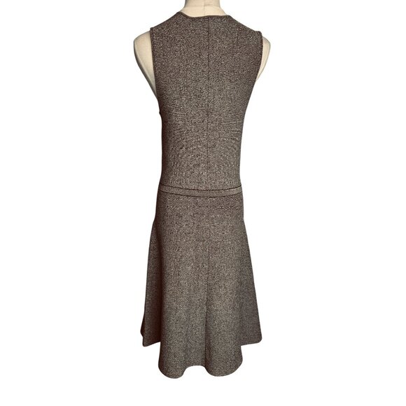 Theory Womens Medium Knit Sleeveless Gray & Black Fitted Dress - Picture 3 of 9